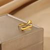 Minimalist Opening Rings For Women Trend Irregular Water Drop Ring Gold Color Stainless Steel 2026 Jewelry Fashion Party Anillos