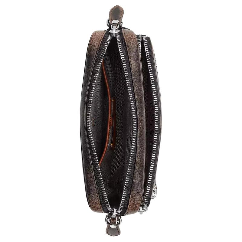 Coach Borsa a tracolla DAKOTACrossbody 24 chiusura a cerniera retrò tracolla staccabile design compatto ciondolo dinosauro pelle di mucca taglia media da uomo
