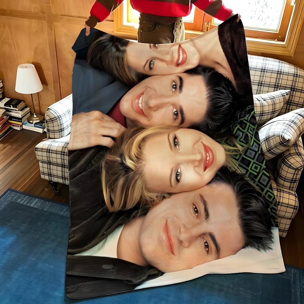 Drama F-Friends Throw Flannel Cozy Print Blanket, Portable, Durable Machine Washable Cute Cool