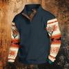 Men's Western Hoodie Long Sleeve Pullover with Print