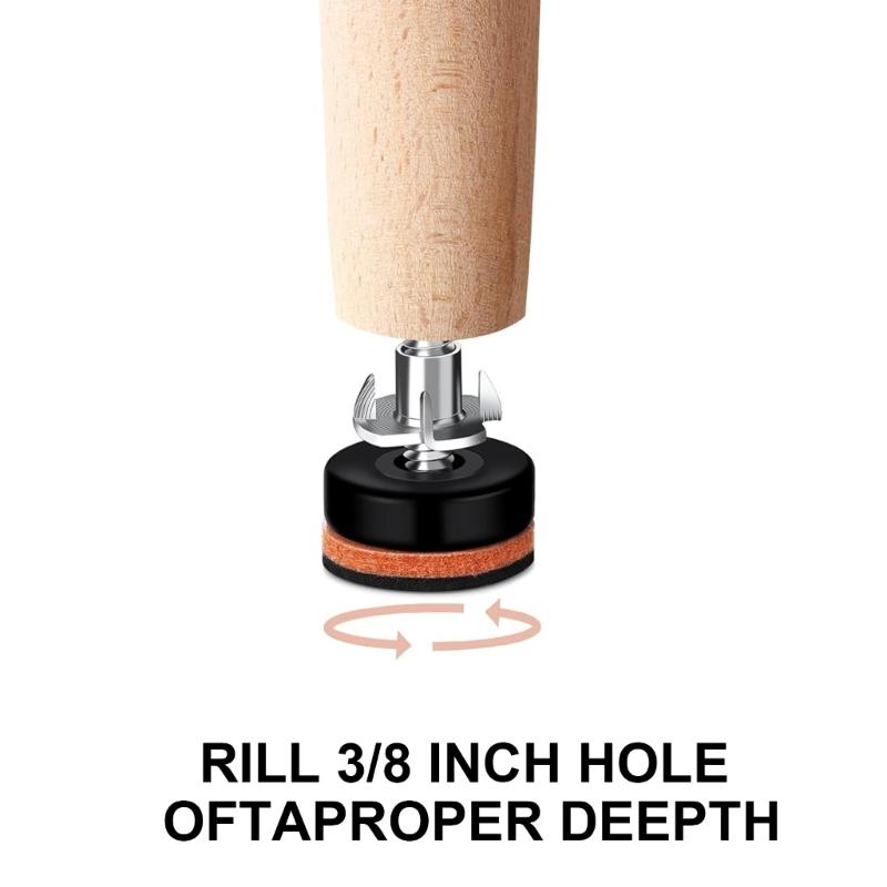 Adjustable 3/8" Furniture Leg Levelers with High Density Rubber Floor Protectors Adjustable Leg Levelers for Furnitures