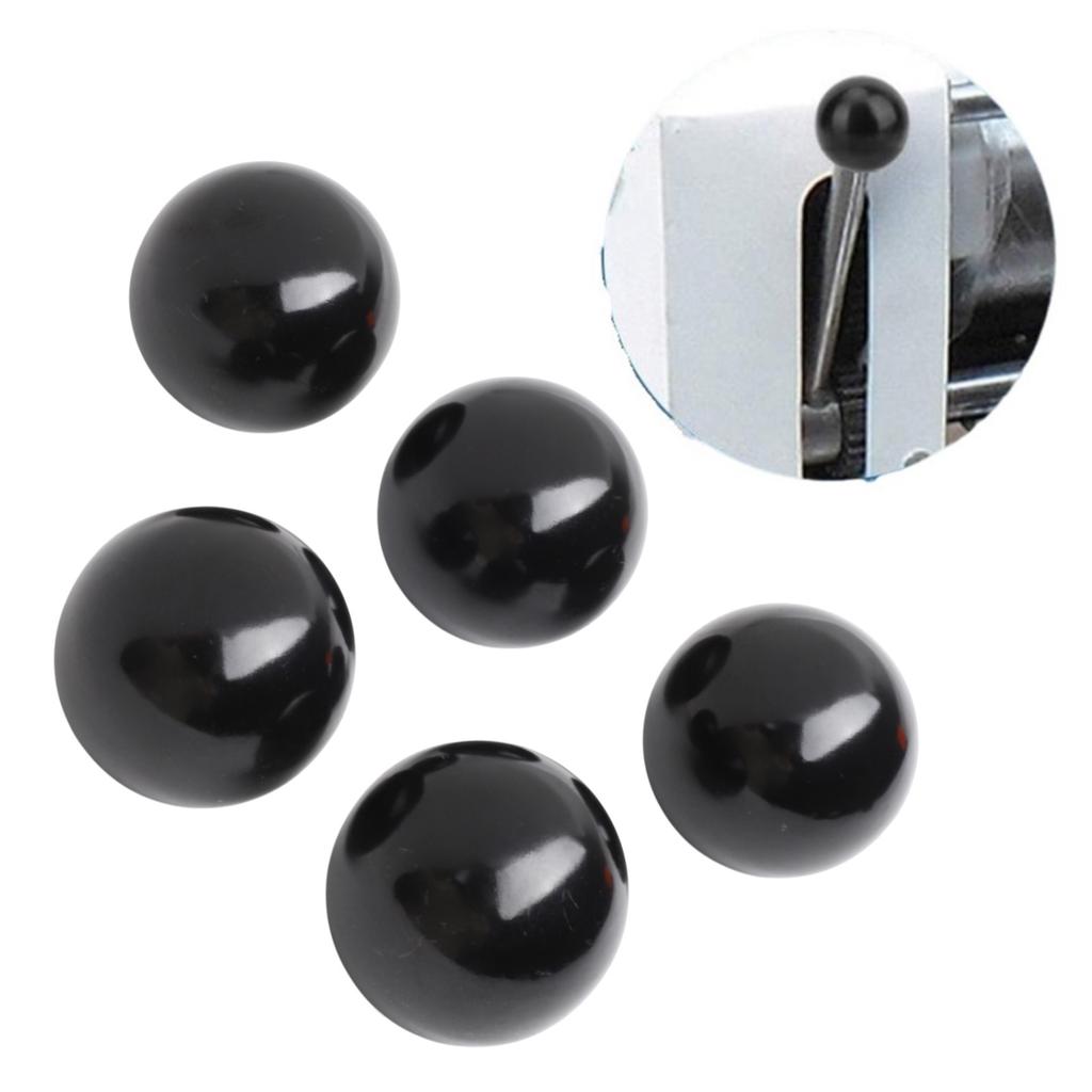 Reliable Bakelite Round Ball Knob 5Pcs Black Threaded Ball Design Suitable for Machinery and Electronic Equipment