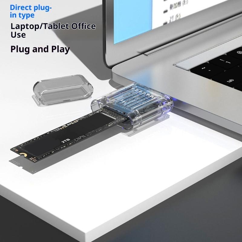 Portable Split Type M.2 Externally Hard Drive Case for Quick Installation and Enhances Data Security Protections