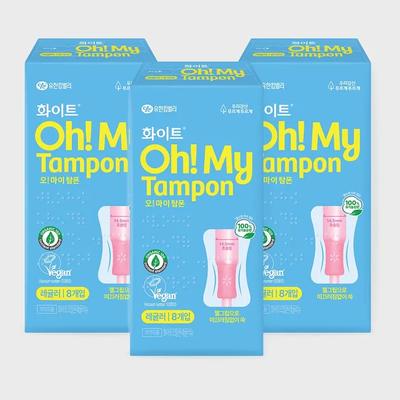 Beyaz Oh My Tamponlar Normal 8'li x 3