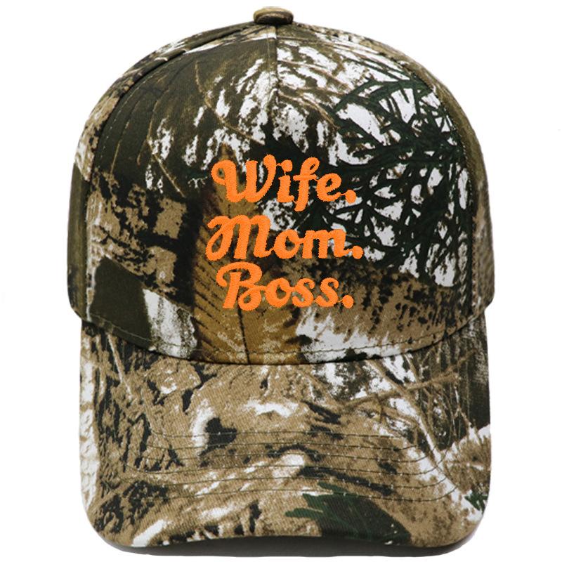 Wife mom Boss Truck Driver Hat Embroidery Color Matching Baseball Cap Male Female Casual Retro Hat