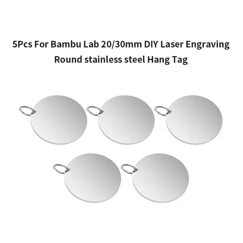20mm/30mm Stainless Steel Pet Identification Hangtags With Mirror Polisheds Finish Lasers Etcheds For Medicals Accessories