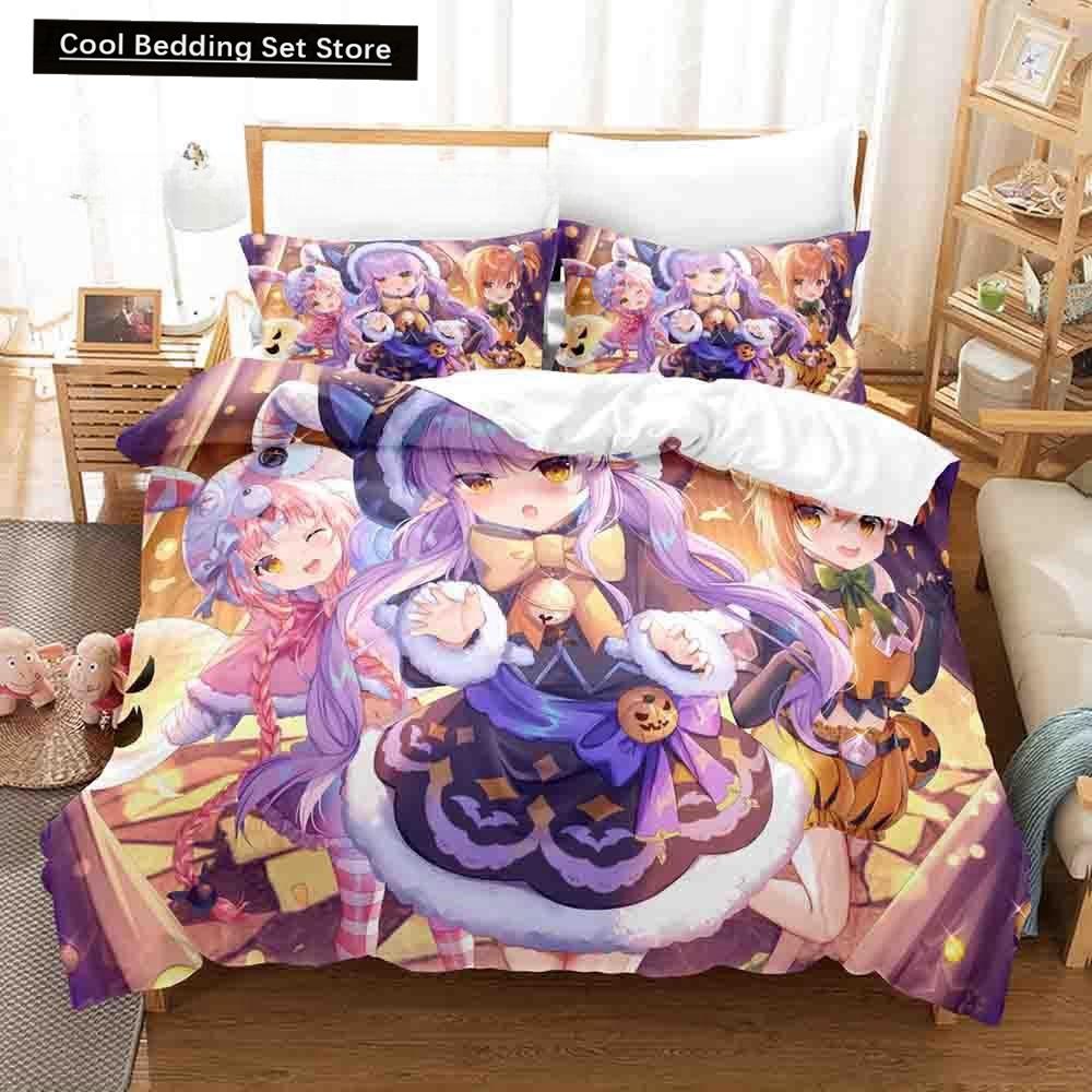 3D Print Anime Princess Connect! Re: Dive Bedding Set Single Twin Full Queen King Size Bed Set Adult Kid Bedroom Duvetcover Sets
