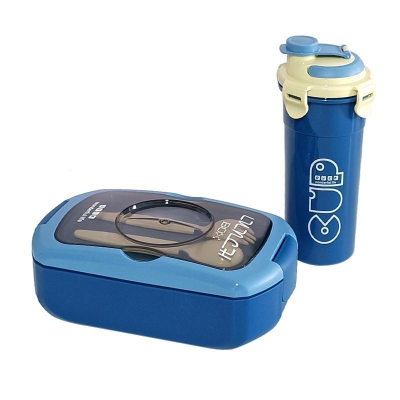 Microwave Safe Portable Lunch Box Water Bottle Set Airtight BPA Free Food Container for Office Workers Daily Use