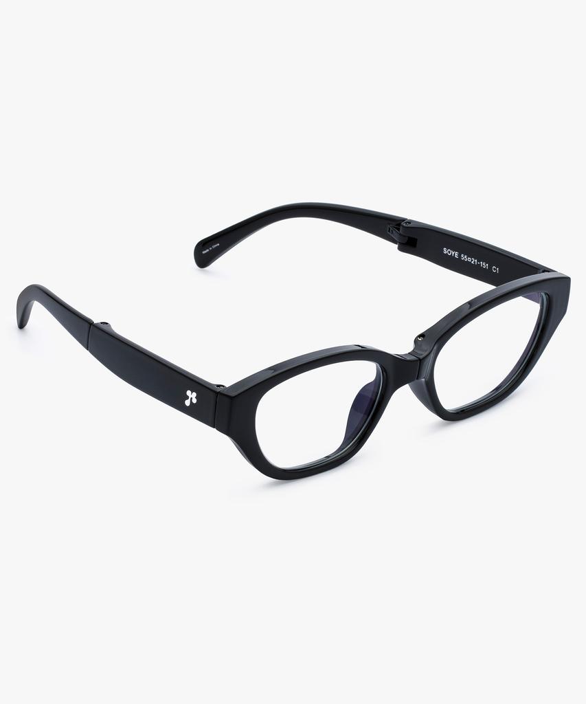 Likkeullou Rc Soye Folder Blue Light Glasses Black