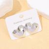 Love Acrylic Gold-plated Stud Earrings Are Fashionable, Simple and Sweet, Niche Design, Star Retro Earrings Set.