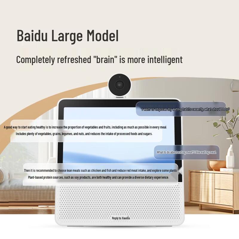 Xiaodu Smart Screen X9Pro AI Speaker with Wenxin Model & 360° Camera CN plug (adapter included)