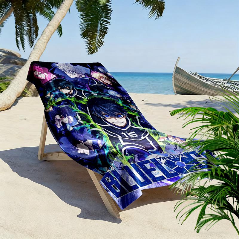 Bluelock Print Beach Towel, Large Soft Quick Dry Towel for Beach Camping Swimming