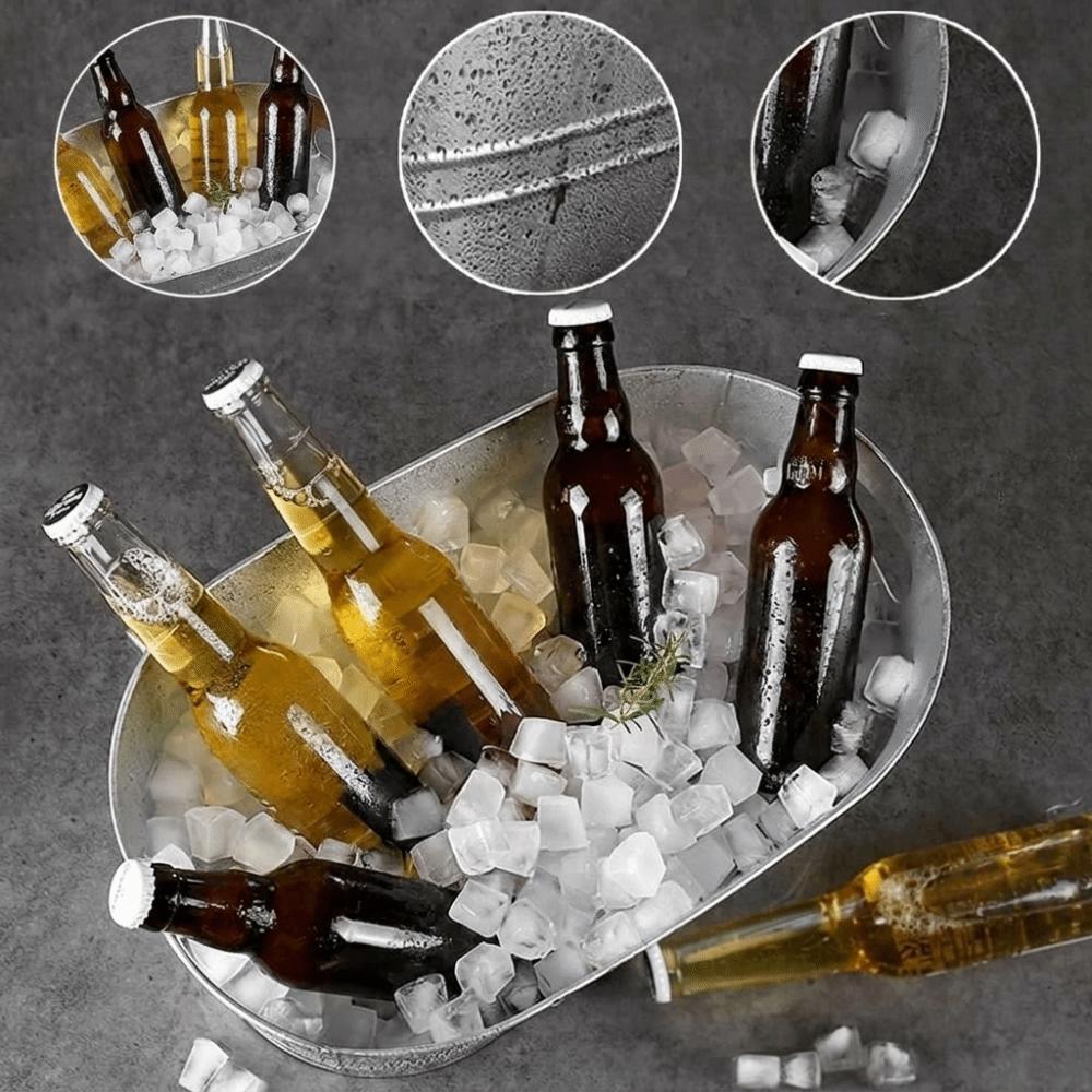 Metall verzinkte Wanne 15L Getränkeeimer Hohe Qualität Eis Eimer Partys