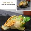 Golden Pixiu Color-Changing Toad Tea Pet Ornament for Gongfu Tea Set - Exquisite Collectible