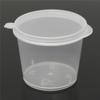 30Pcs 25ML Disposable Mini Food Storage Containers Plastic Transparent Sauce Cup With Hinged Lids for Pigment Paint Palette Box