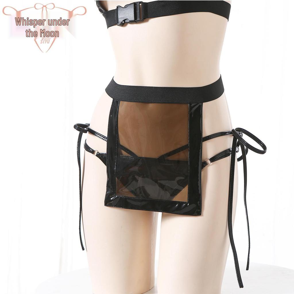 Sexy Patent Leather Catwoman Lingerie Set - Anime Bunny Girl Tease