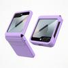 Matte Wrist Strap Hinge Full Protection Hard Case for Samsung Galaxy Z Flip 7 FE / 6 Folding Wristband Cover With Tempered Glass