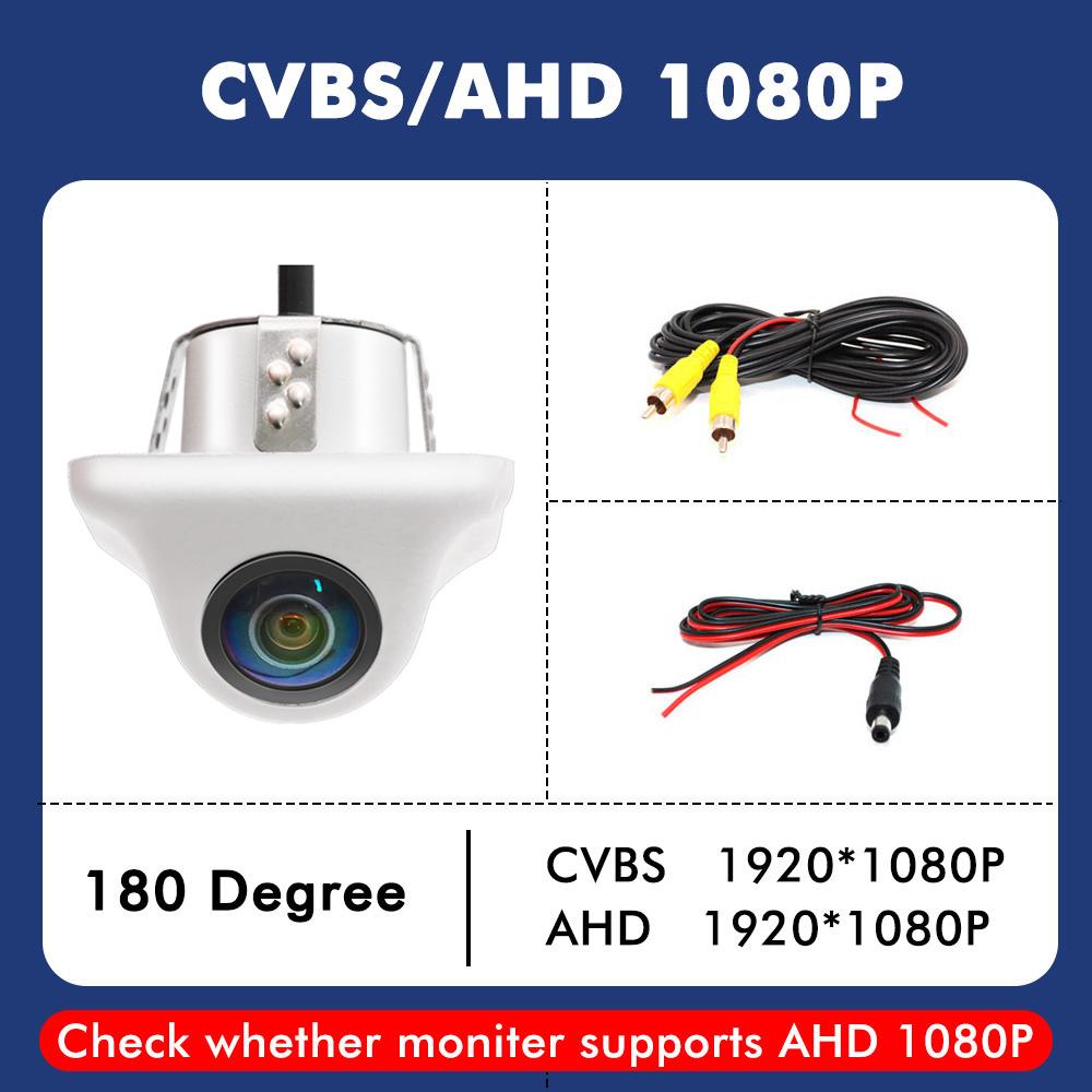 Smartour AHD 1080P Telecamera per Auto Obiettivo Fisheye Visione Notturna Starlight Colore Bianco HD Telecamera Posteriore per Auto per Schermo Radio Android
