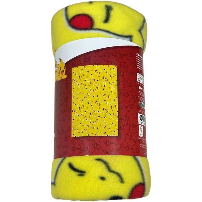 Plaid - POKEMON - Visages Pikachu - 100 X 140 Cm