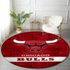 Customizable Chicago Bulls Round Non-Slip Carpet - Ideal for Garden, Picnic, Office, Perfect for Decoration, Suitable For All Seasons