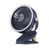 USB Rechargeable Clip-On Fan with Night Light for Dorms and Offices