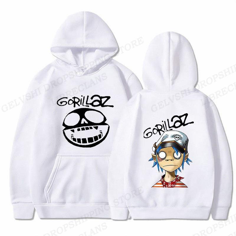 Rock Band Gorillaz New Men's Hoodies Boys Harajuku Girls Hip Hop Pullover Fancy Music Gift Casual Loose Comfortable Sweatshirt