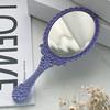 Abs Hand Mirror European-Style Vanity Mirror Vintage Hand Mirror Elegant For Salon Spa Travel Handbag