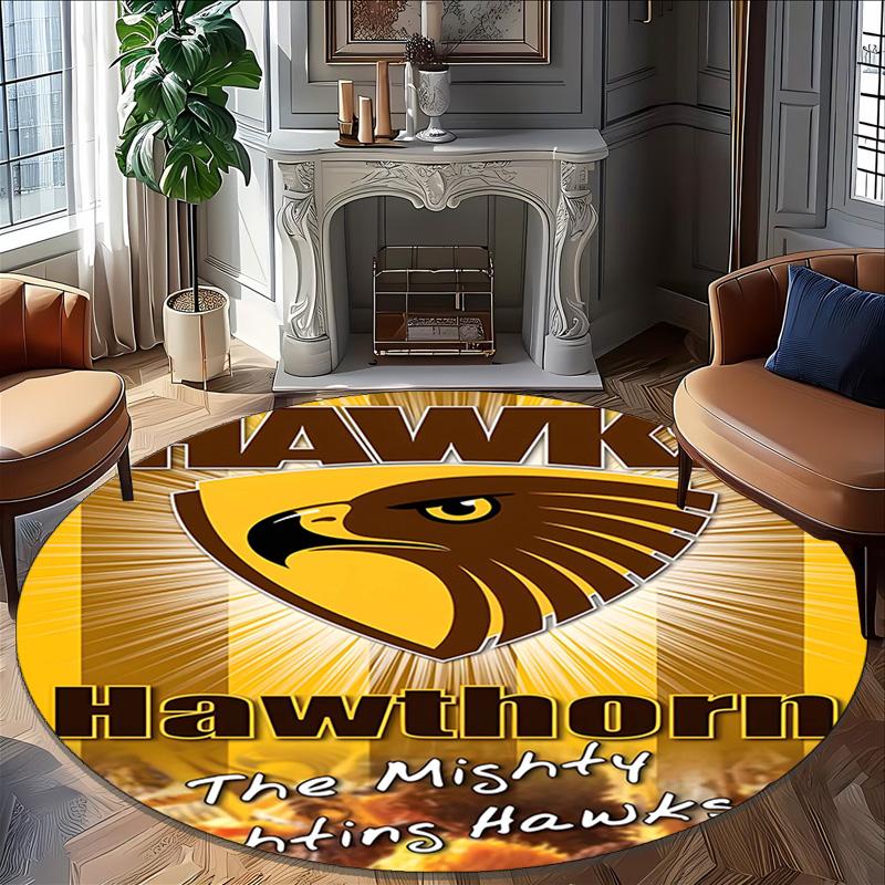 1pc Football Team (21) Print Round Carpet Chair Round Carpet Suitable for Bedroom Living Room Home Decorative Carpet