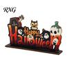 Spooky Theme Table Ornaments Halloween Wooden for Tabletop Decorations, Stable Base Three Dimensional Centerpiece Home Party And Haunted House