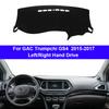 Auto-Armaturenbrettabdeckung für GAC Trumpchi GS4 2015 2016 2017 Mittelkonsolenschutz Teppich Armaturenbrettmatte Sonnenschutz Zubehör