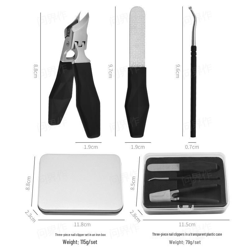 Ultra-Sharp Angled Nail Clippers with ABS Handle for Ingrown Toenails
