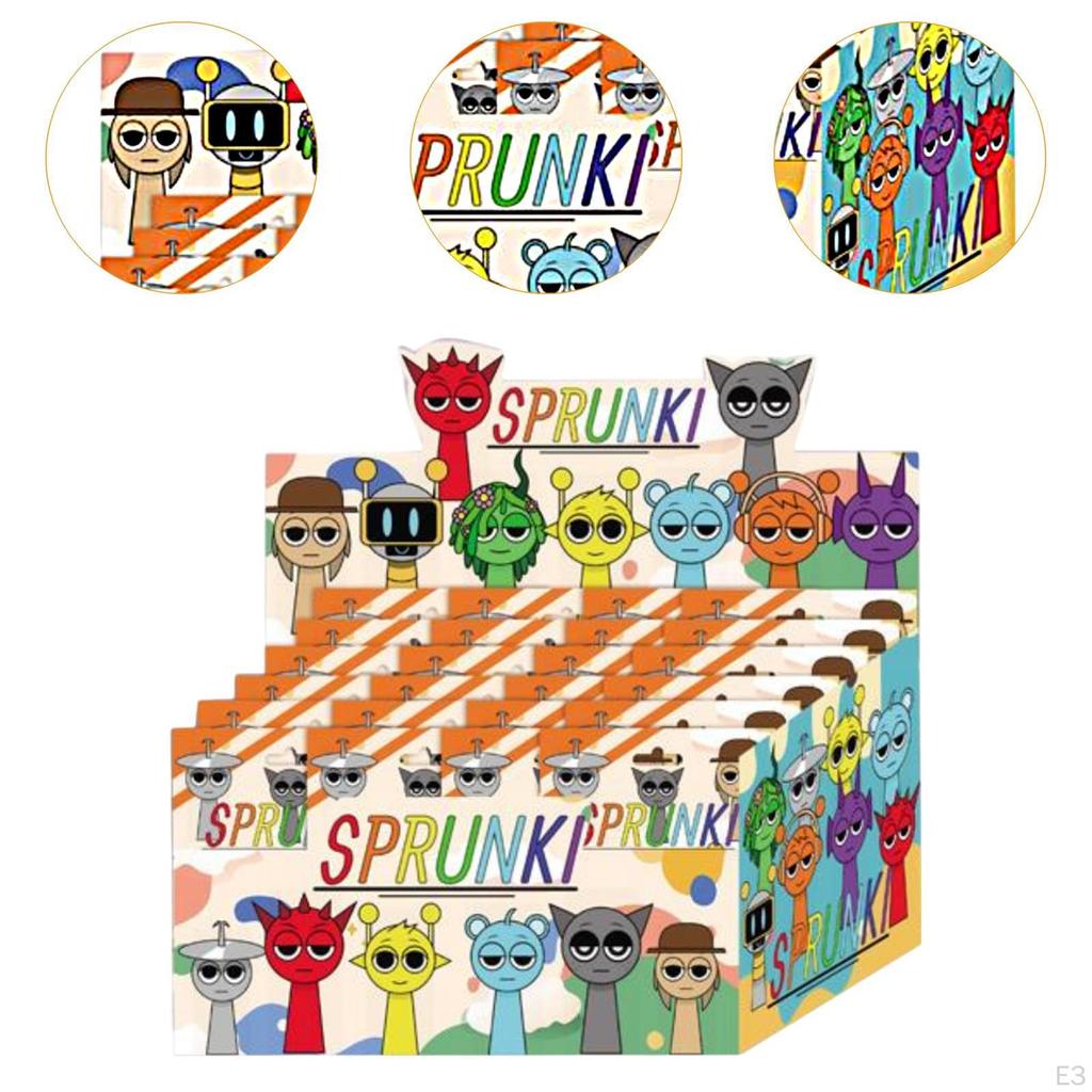 24x Sprunki Figuren Geschenk Niedliche Animationspuppen für Spielefans Weihnachtsgeschenke Stil A