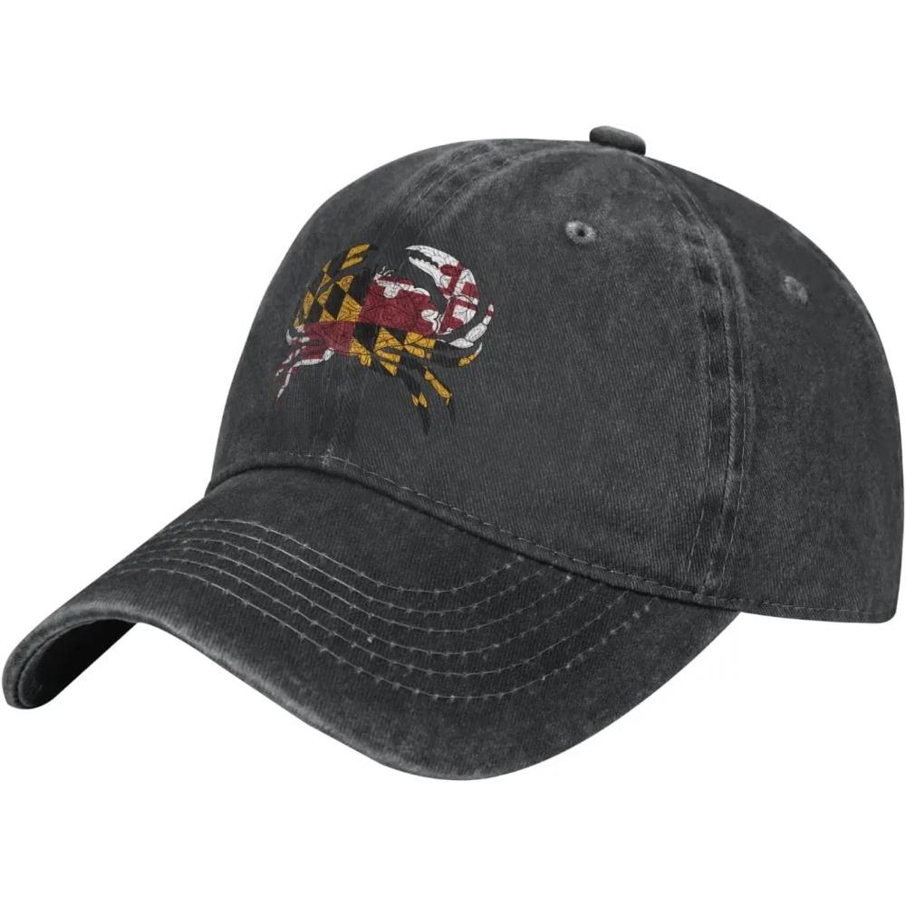 Maryland Chesapeake Bay Blue Crabs Unisex Baseball Cap Cotton Fits Men Women Washed Denim Adjustable Dad Hat