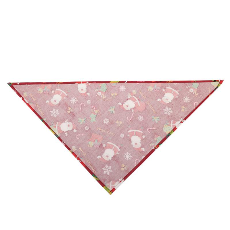 Foulard Triangle de Noël en Coton pour Animaux de Compagnie Serviette Salive Accessoires de Costume pour Animaux de Compagnie Pour Chiens Petits Moyens Grands