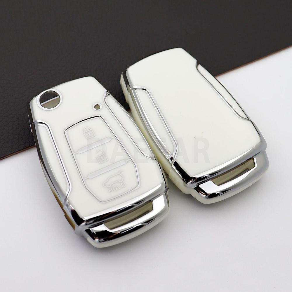TPU Car Key Fob Bag for SsangYong Kyron 2 Sanka Actyon Korando Tivoli 2020 Musso Korea Car Flip Key Case Cover Shell Accessories