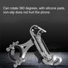 360 Rotate Aluminum Alloy Motorcycle Bicycle Phone Holder Anti-slip Bracket Support GPS Clip Bike Phone Stand for Phone