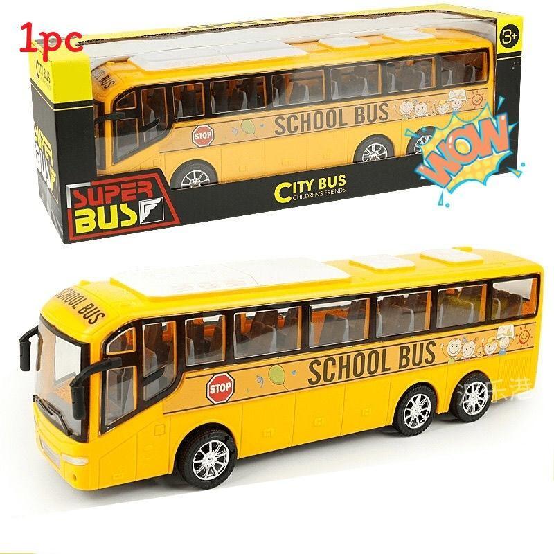 

Childrens Inertia Bus Race Car Toy With Impactresistant Plastic For Kids Development And Parentchild Play жёлтый