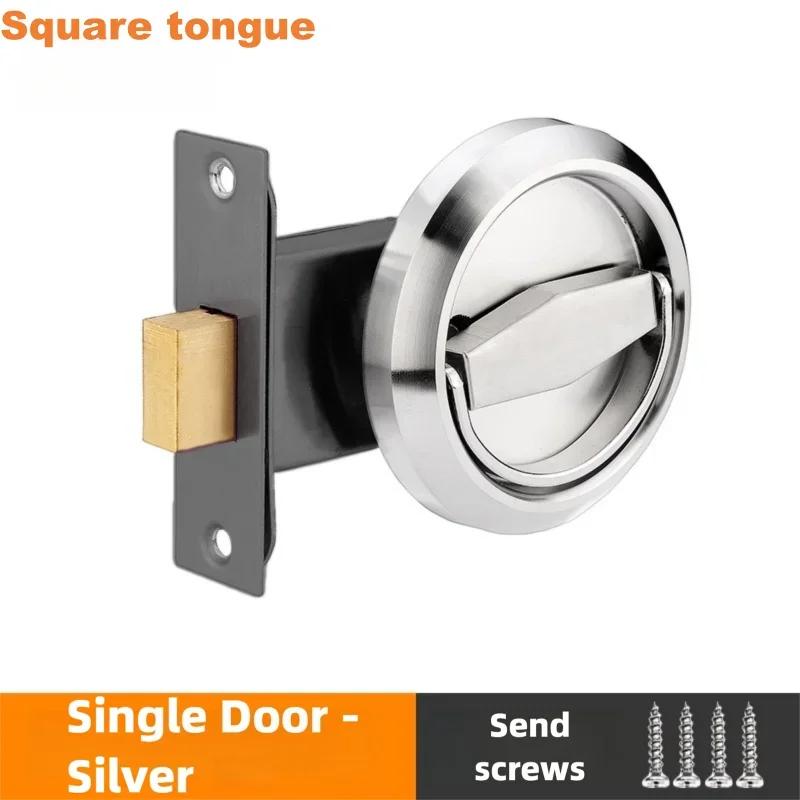 Invisible Recessed Door Lock Stainless Steel Handle Keyless Mechanical Outdoor Fire Proof Home Security Hardware