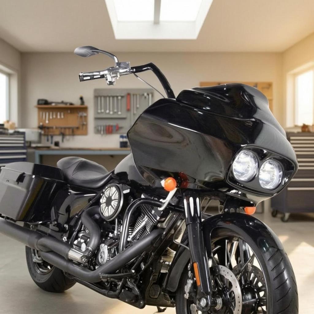 Black Front Fairing Shell Compatible Motorcycle Cowl Shielding