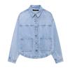 Fashion Style 2024 Autumn New Women's Clothing Stylish Cotton Long Sleeves Denim Jacket Coat 0108229