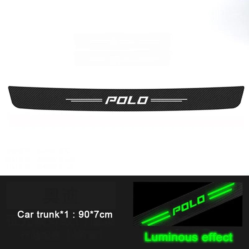 DOG1 Glow-in-Dark Car Threshold Sticker for Volkswagen VW POLO Logo Scratch-Resistant Stylish Door Sills Protection Decoration