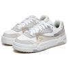 Fila Fusion Bank Fabric Round Toe Lace-Up Durable Low-Top Skate Shoes Women sneaker Gray White T12W232202FBA