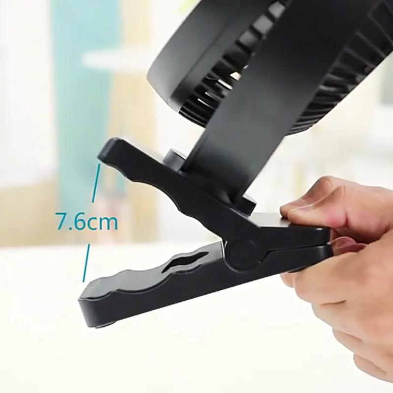 USB Air Circulation Clip Fan with Night Light 5-Speed Quiet Operation 360° Rotatable Smart Timer Desk Fan for Home Dormitory Use
