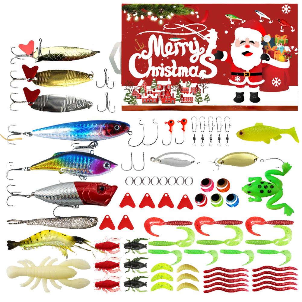 

2024 Fishing Tackle Advent Calendar 24 Days Christmas Advent Calendar Fishing Tackle Box Creative Christmas Gifts Countdown