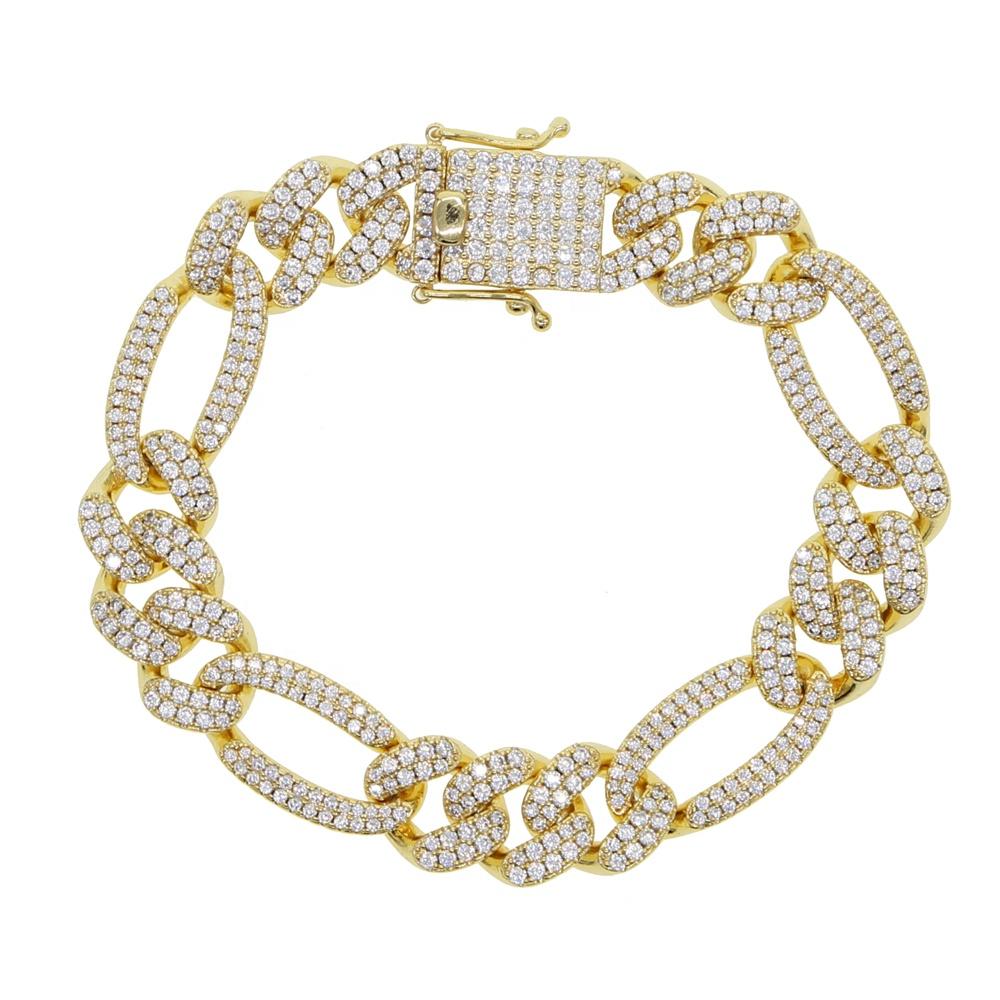 2023 Hip Hop Cuban Chain CZ Ice Out Bling Charm Anklet for Women Jewelry