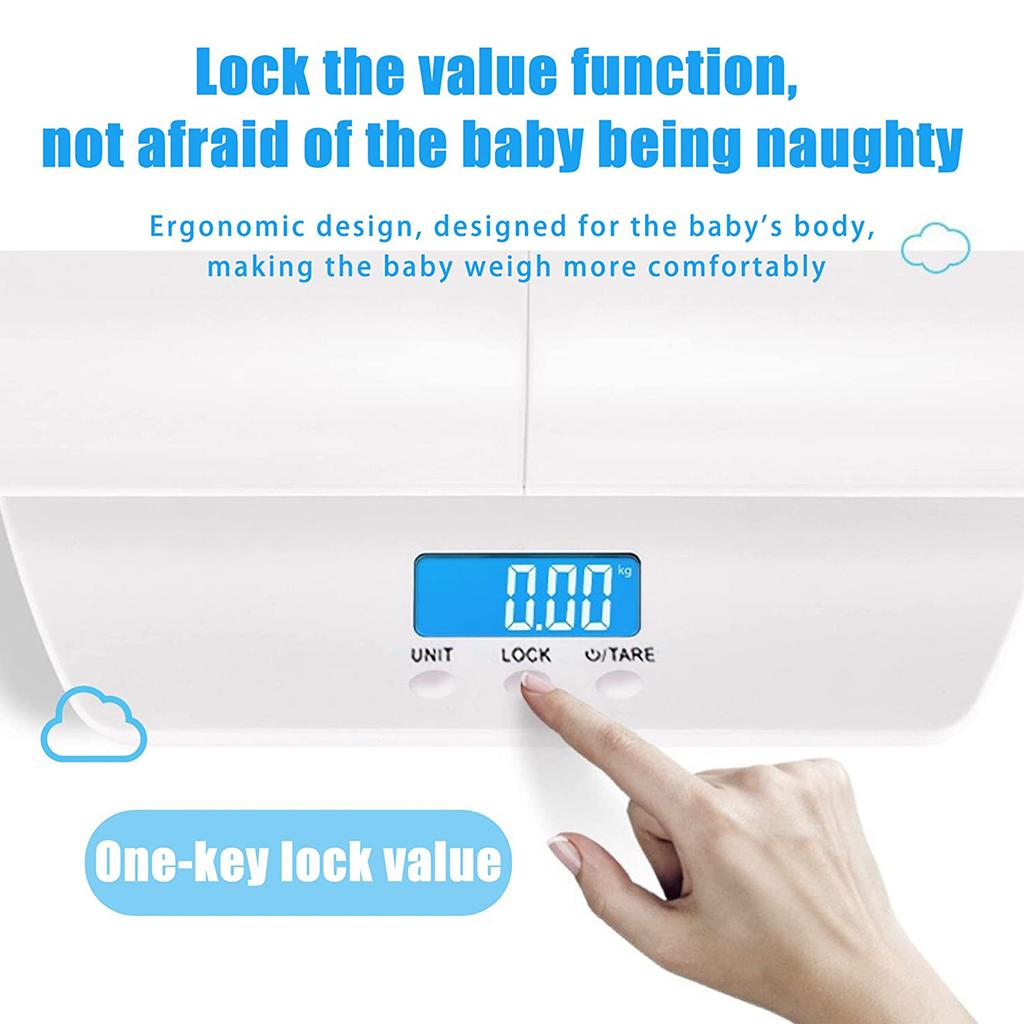 for Smart Baby Scale Infant Digital Scale Pound Ounces Kilogram Weighing Mode Height Chart Sensitive Sensor Scale for Ki