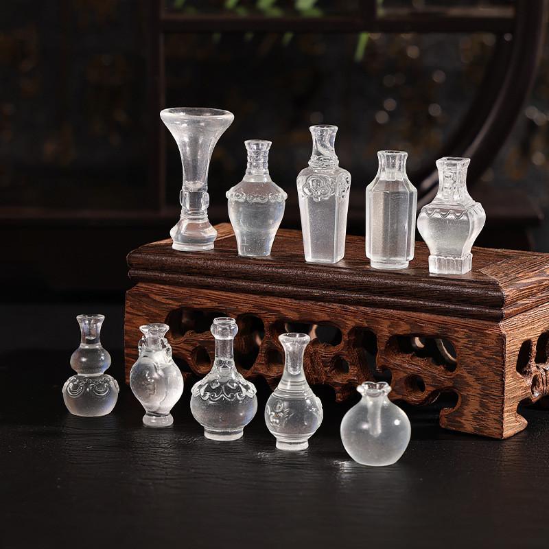 Resin Miniature Noctilucent Flower Vase For Home Decor Gift Ideas