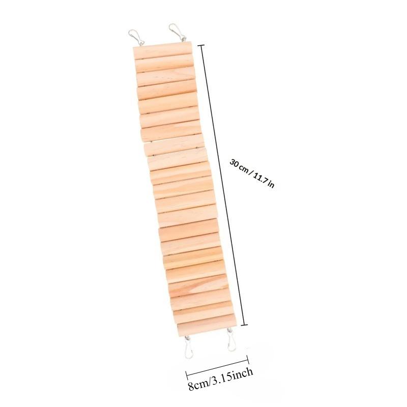 

Wooden Hamster Climbing Ladder Long Wood Training Rack for Guinea Pig Small Pet Climbing Exercise Development Accessory
