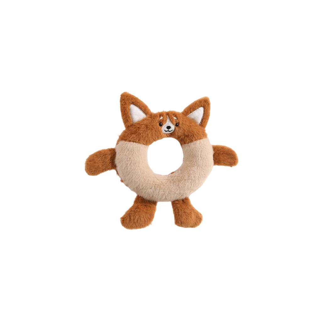 Cute Donut-Shaped Squeaky Dog Toys - Soft Plush Chew Toys For Puppy Teething & Boredom Relief