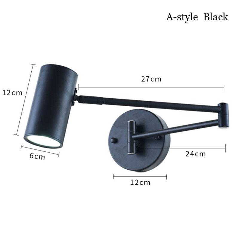 

Современный настенный светильник E27 для спальни, небольшой ночник для комнаты, скандинавское светодиодное декоративное освещение для дома, кнопочный выключатель COB cold white light